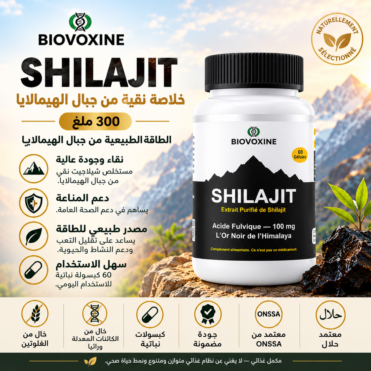 Shilajit Himalaya 300 mg 60 gélules